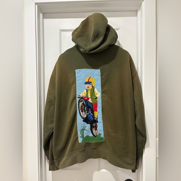 Carhartt Other - Carhartt rework Olive Hoodie with Biker Design Mens 2XL